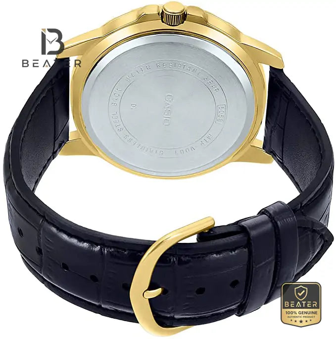 CASIO MTP-VD01GL-1EVUDF Men's Gold Tone Case Side View - Beater