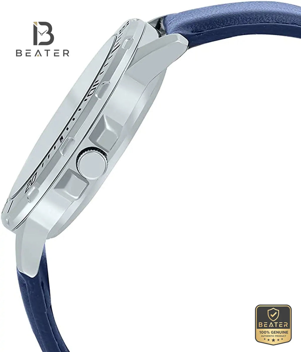 Casio MTP-VD01L-2B Leather Strap and Clasp Detail - Beater