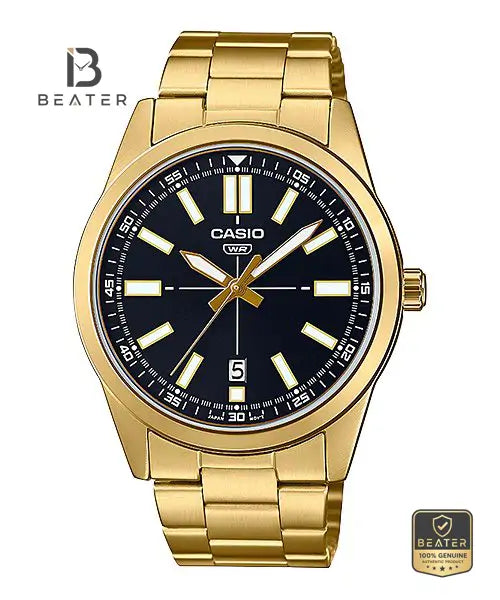CASIO MTP-VD02G-1EUDF Men's Analog Case & Bezel Profile - Beater