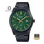 Casio MTP-VD03B-3AUDF Men's Green Dial Stainless Steel Bracelet Watch Front Dial View - Beater