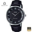 Casio MTP-VT03L-1B Men's Black Dial Leather Strap Watch Front Dial View - Beater