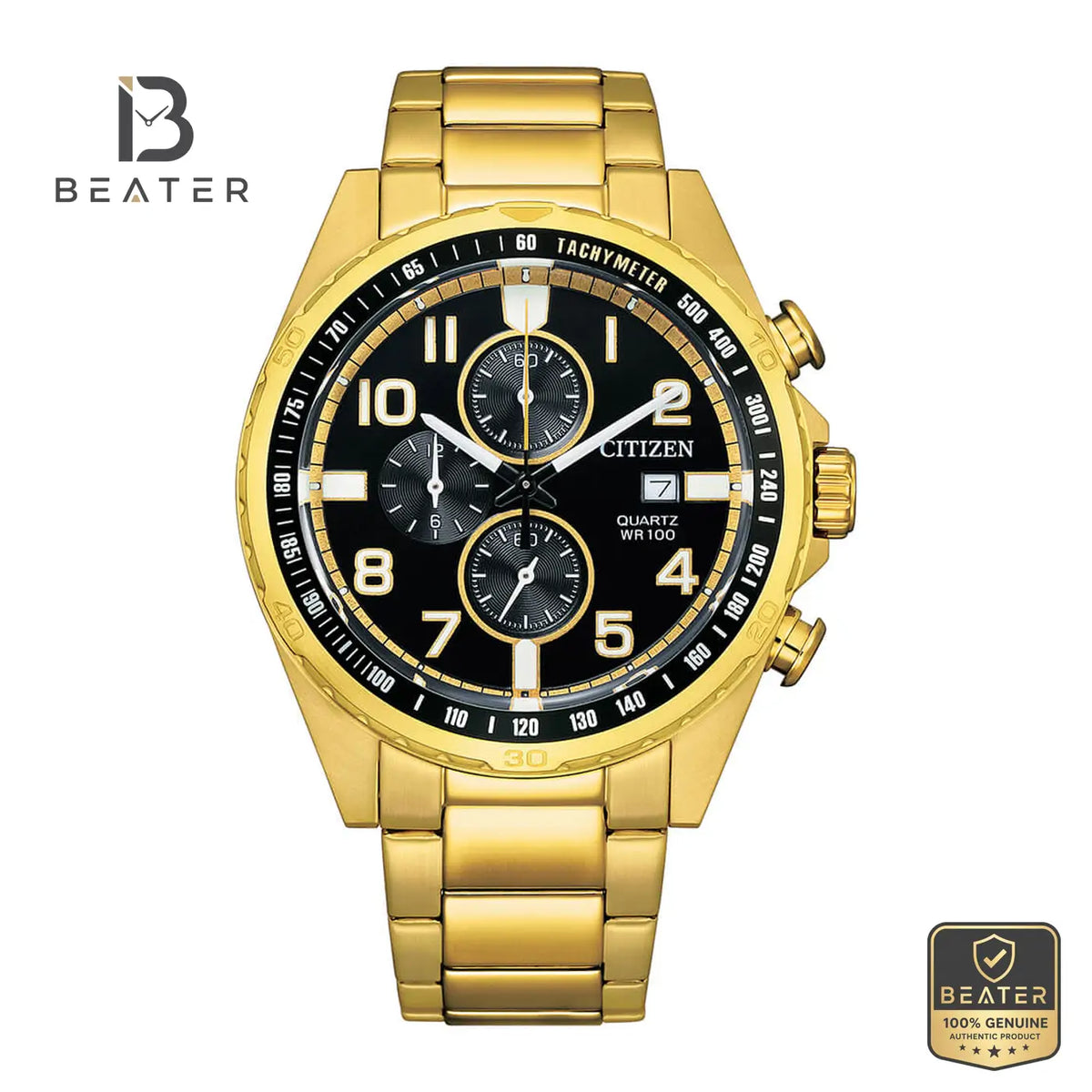 CITIZEN AN3652-55E Men's Stainless Steel Watch Front Dial View - Beater Main image