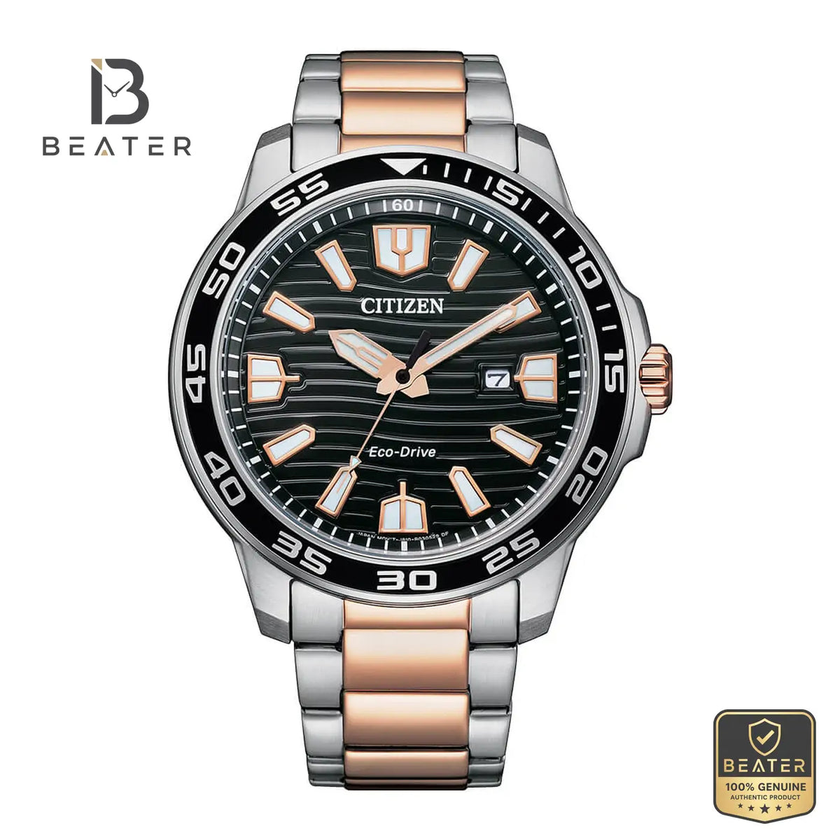 CITIZEN AW1524-84E Men's Stainless Steel Bracelet Watch Front Dial View - Beater Main image