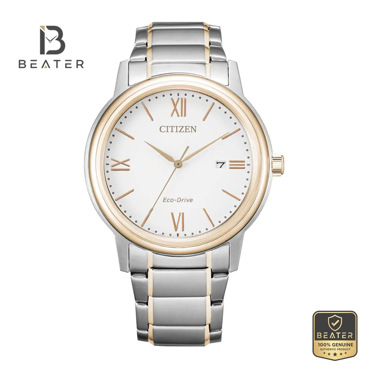 CITIZEN AW1676-86A Men's Stainless Steel Strap Watch Front Dial View - Beater