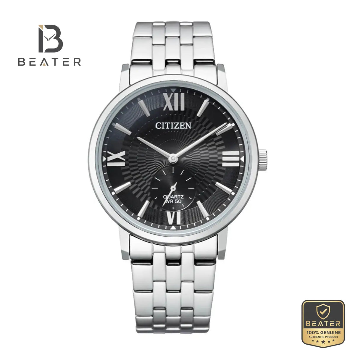 CITIZEN BE9170-72E Men's Stainless Steel Bracelet Watch Front Dial View - Beater