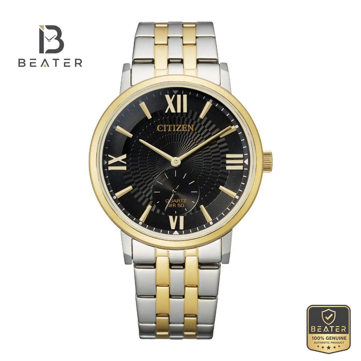 CITIZEN BE9176-76E Men's Stainless Steel Bracelet Watch Front Dial View - Beater
