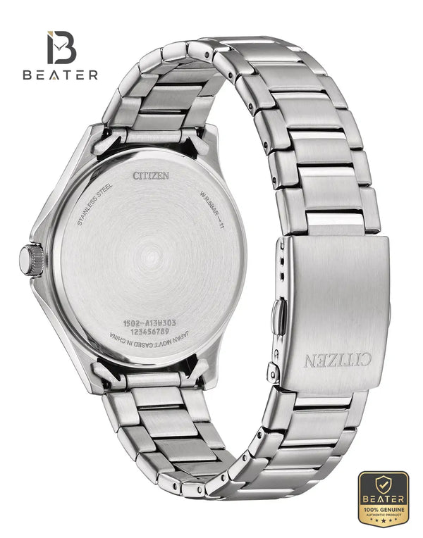 CITIZEN BF2021-82A White Dial Stainless Steel Case and Bezel Profile - Beater
