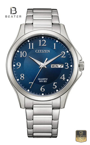 Citizen BF2021-82L Men's Blue Dial Watch Front View - Beater