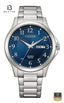 Citizen BF2021-82L Men's Blue Dial Watch Front View - Beater