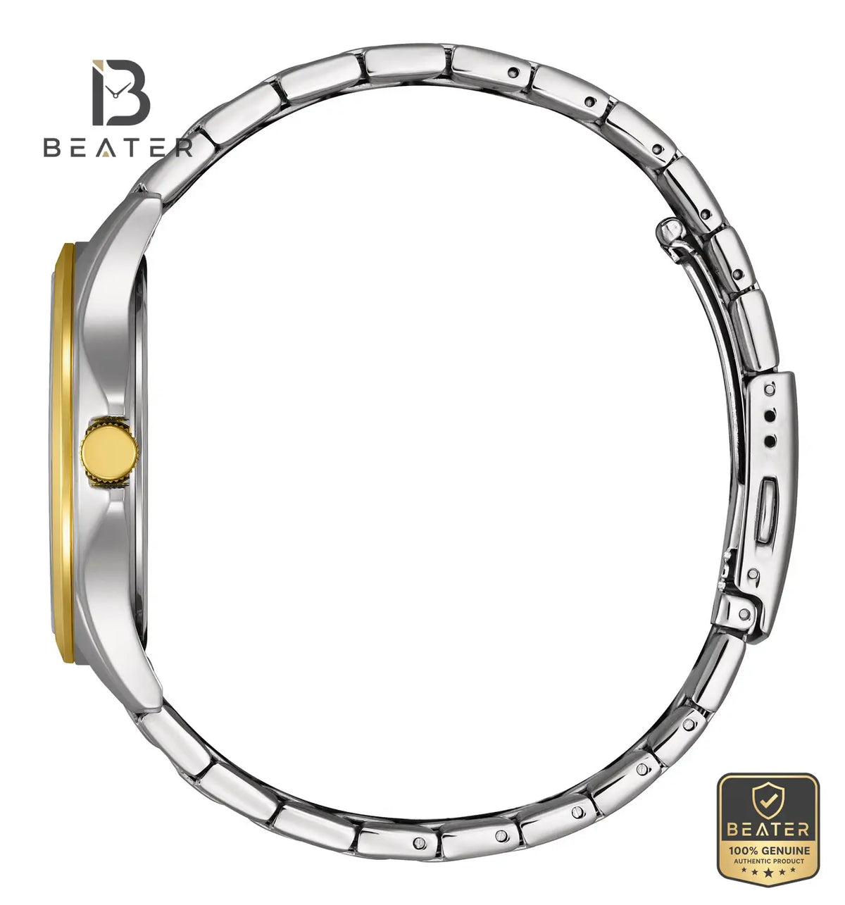 Citizen BF2026-89A Two-Tone Stainless Steel Bracelet and Clasp Detail - Beater