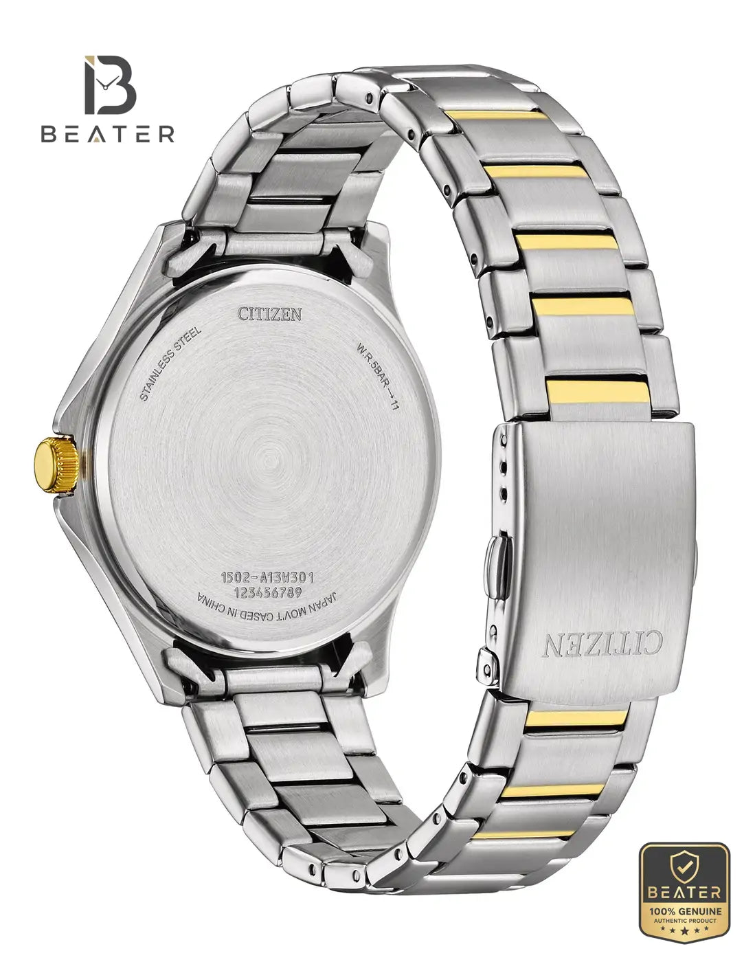 Citizen BF2026-89A Silver Dial Two-Tone Case and Bezel Profile - Beater