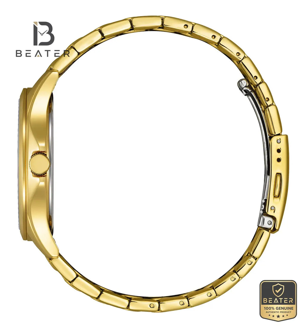 CITIZEN BF2028-83P Gold-Plated Stainless Steel Bracelet & Clasp Detail - Beater