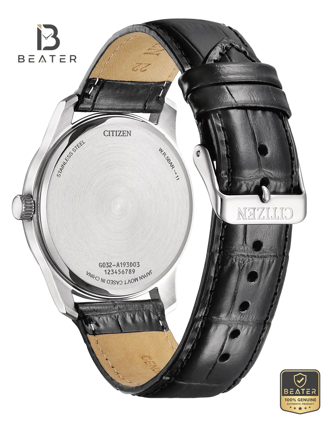Citizen BH5001-05H Men's Grey Dial Leather Strap Watch Secondary image