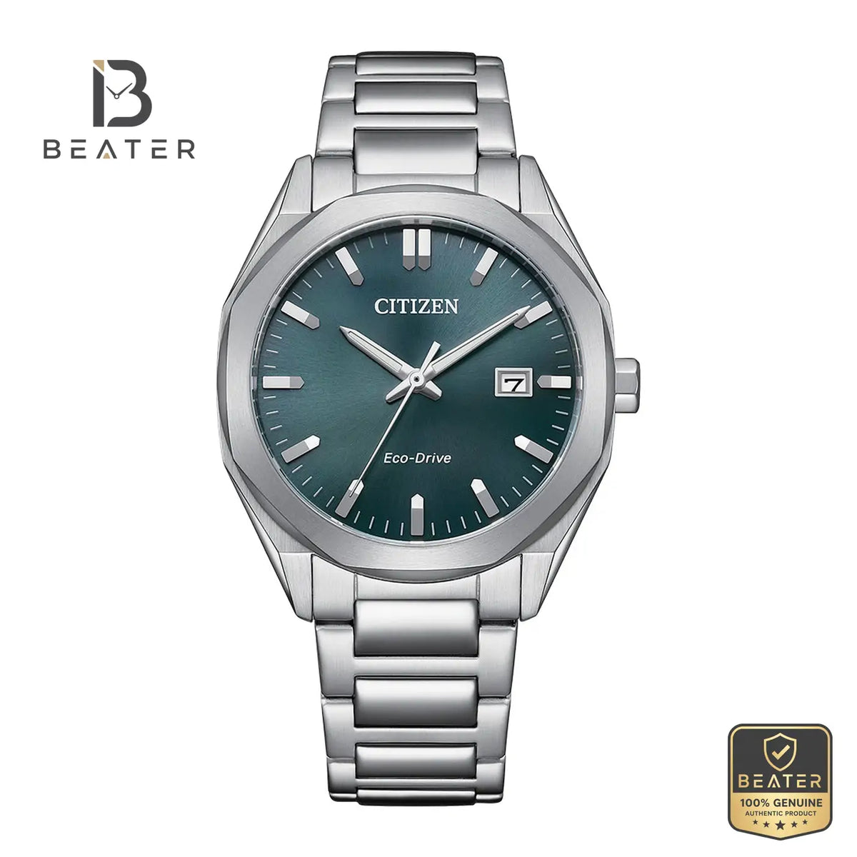 Citizen BM7620-83X Men's Stainless Steel Bracelet Watch Front Dial View - Beater