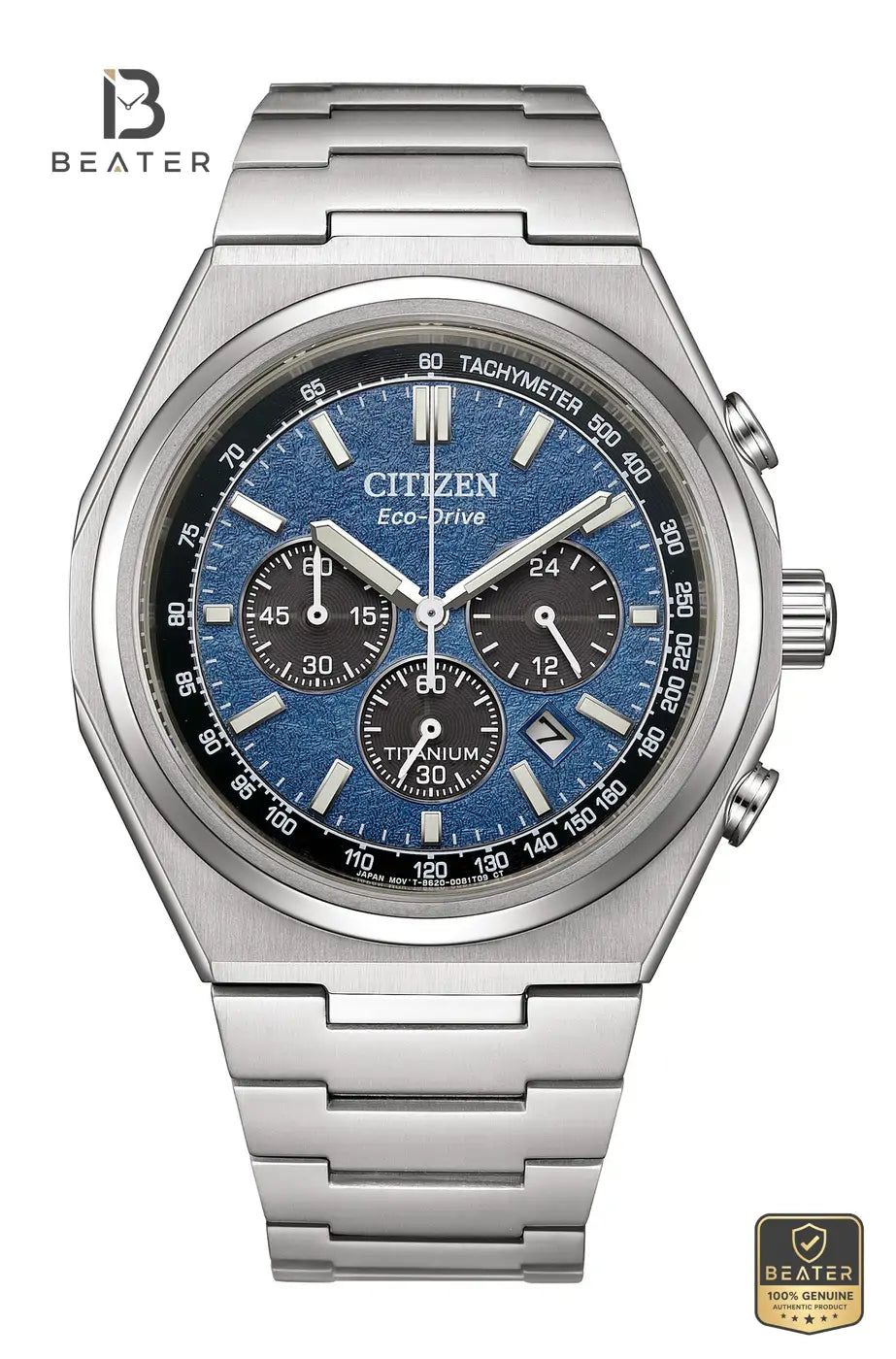Citizen CA4610-85L Blue Dial Case & Bezel Profile - Beater