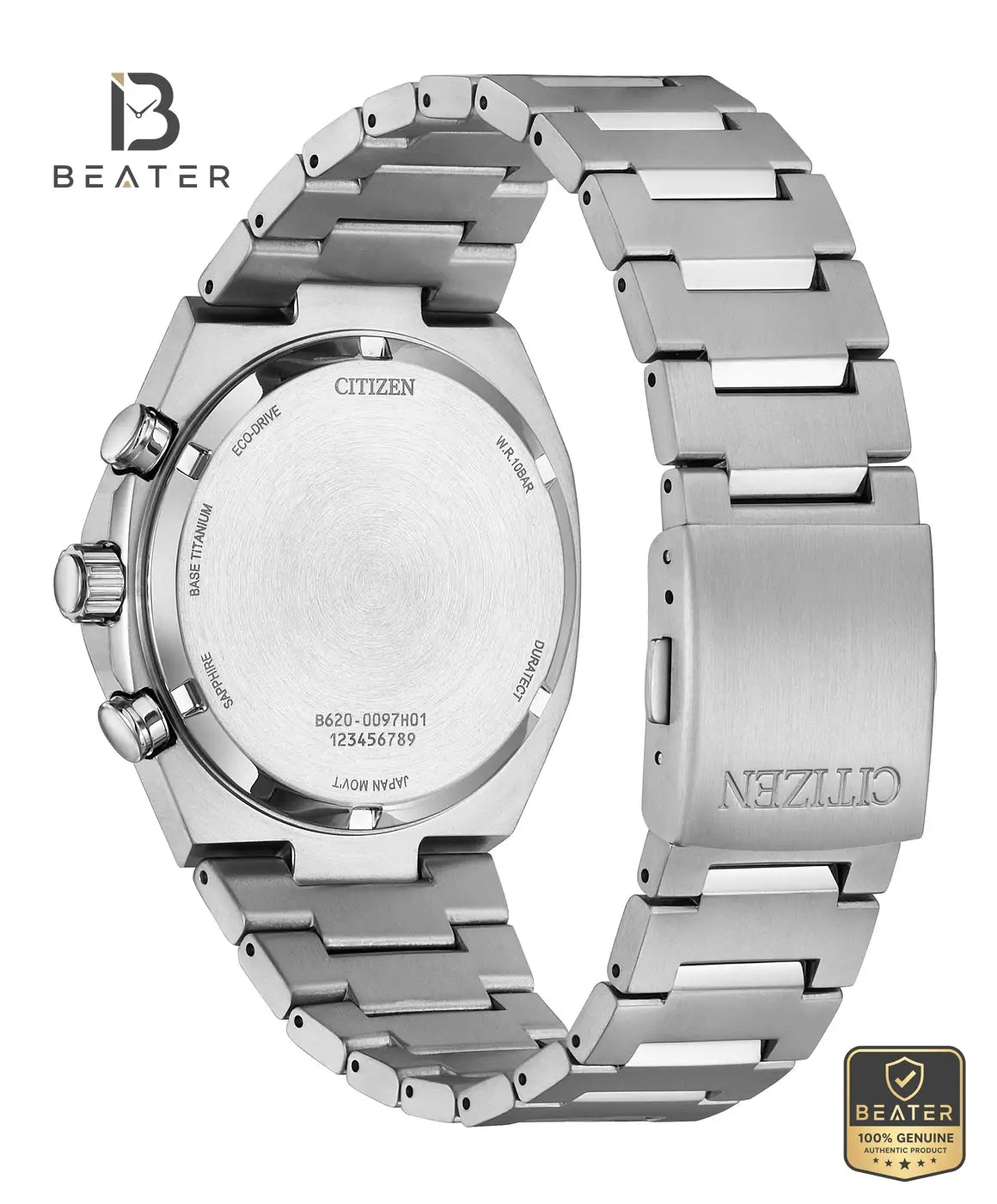 CITIZEN CA4610-85Z Men's Salmon Dial Super Titanium Bracelet Watch Secondary image