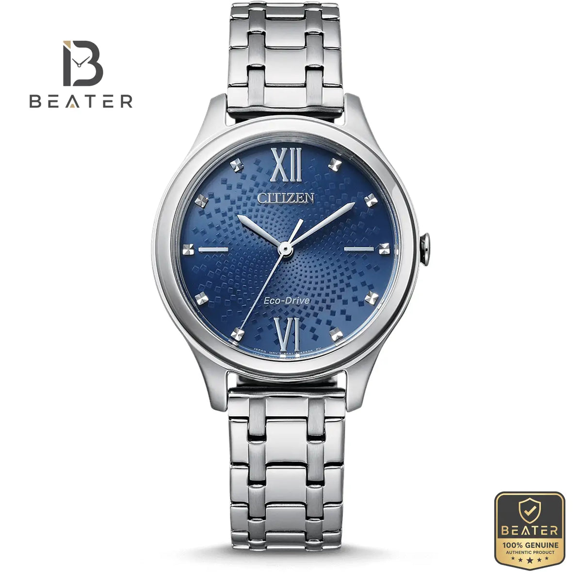 CITIZEN EM0500-73L Women's Stainless Steel Bracelet Watch Front Dial View - Beater Main image