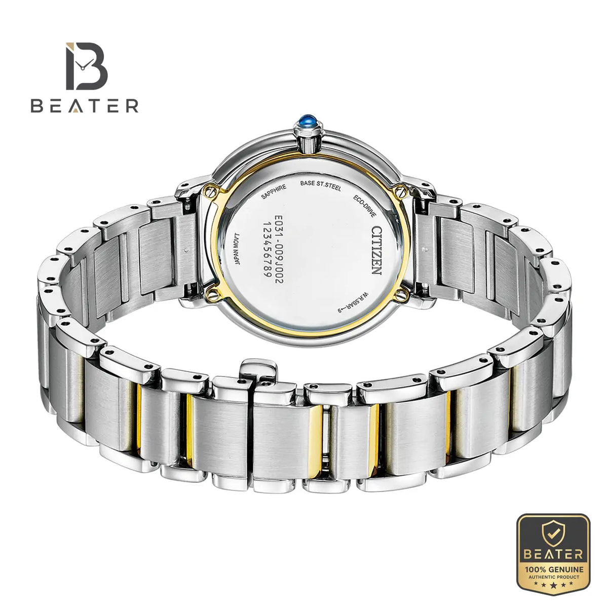 Citizen EM1104-83D Stainless Steel Bracelet & Clasp Detail - Beater