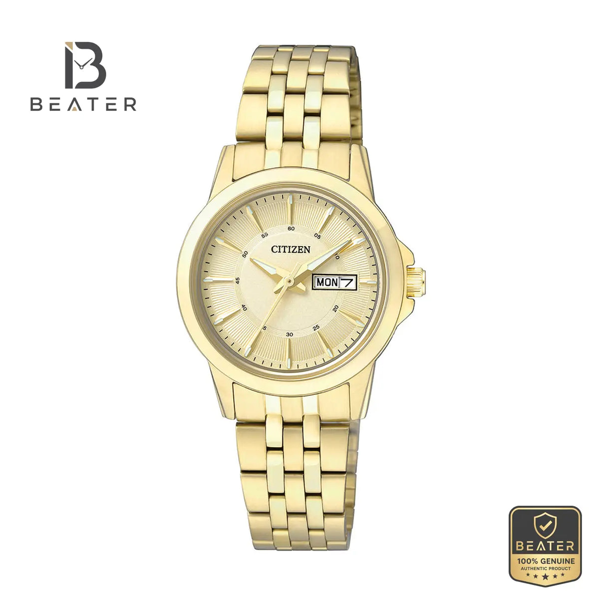 CITIZEN EQ0603-59P Women's Stainless Steel Bracelet Watch Front Dial View - Beater Main image