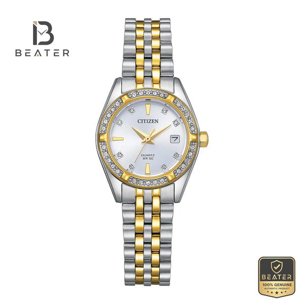 Citizen EU6066-59A Women's Watch Mother of Pearl Dial Front View - Beater