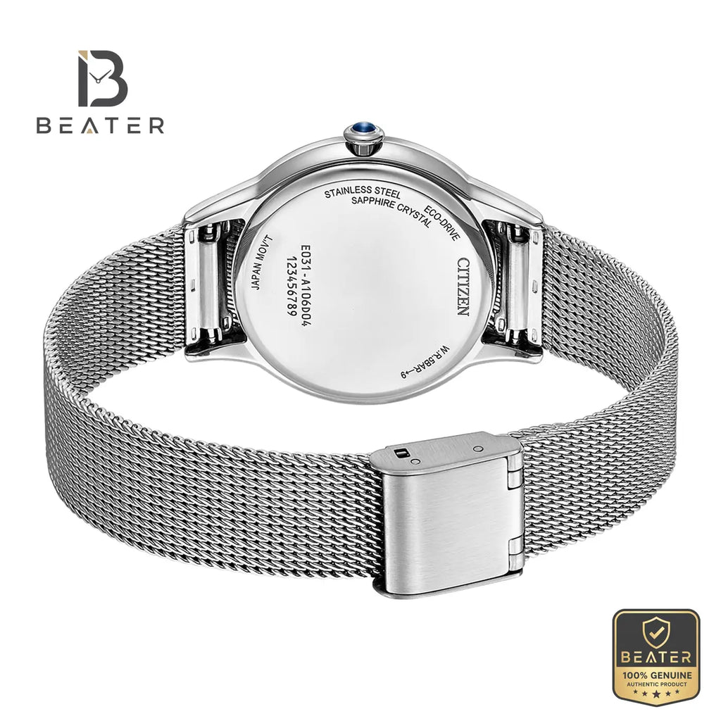 Citizen L EM1150-86D Stainless Steel Mesh Bracelet & Clasp Detail - Beater