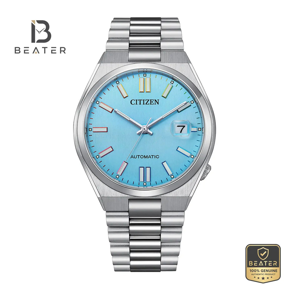 CITIZEN NJ0151-53L Men's Stainless Steel Bracelet Watch Front Dial View - Beater Main image
