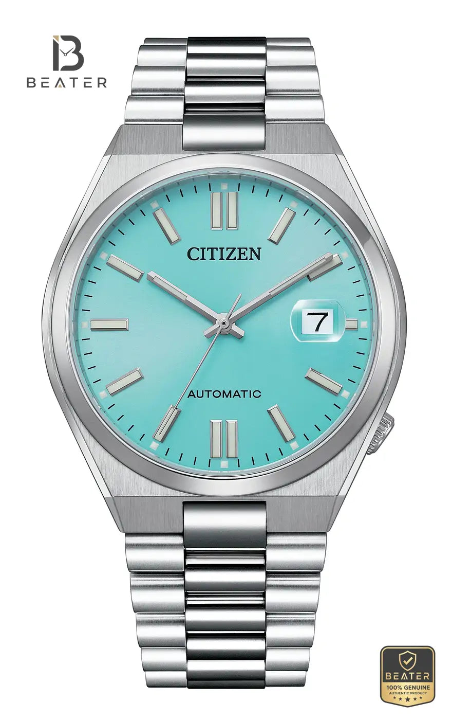 CITIZEN NJ0151-88M Men's Sky Blue Dial Stainless Steel Bracelet Watch Front Dial View - Beater Main image