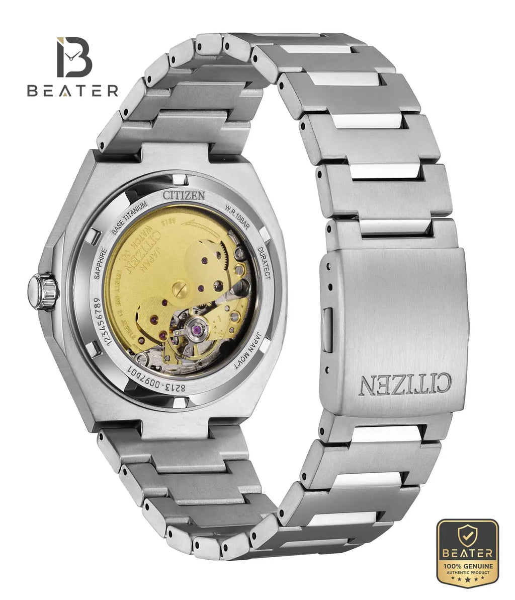 CITIZEN NJ0180-80X Green Dial Super Titanium Case & Bezel Profile - Beater