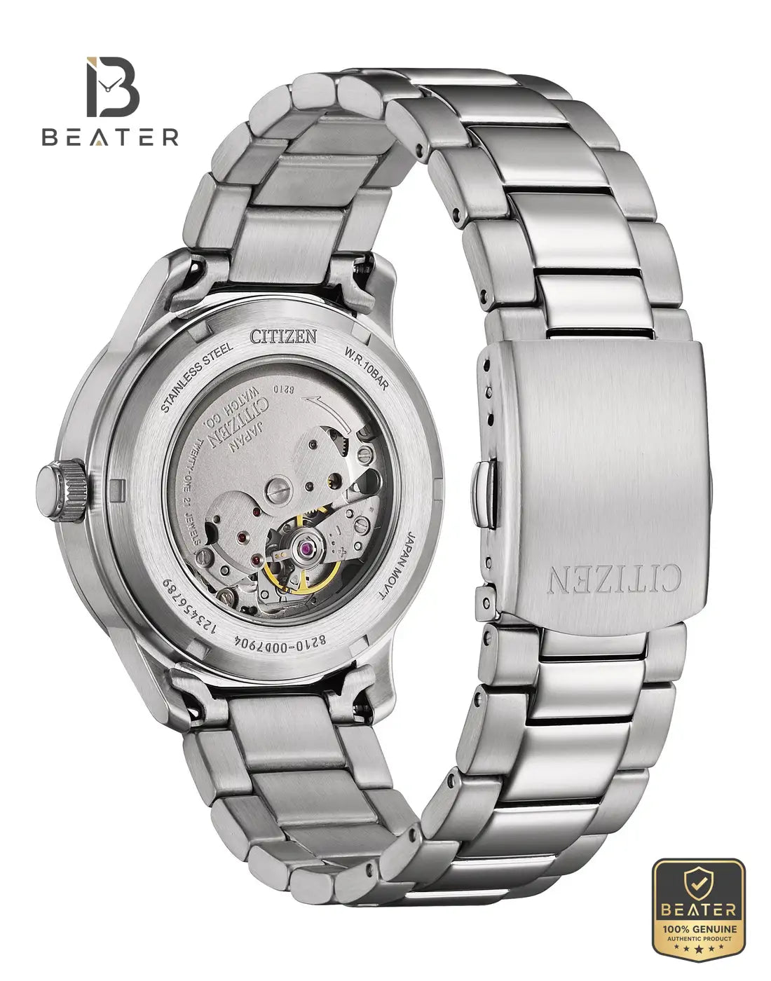 CITIZEN NJ0191-83X Men's Champagne Stainless Steel Bracelet Watch Secondary image