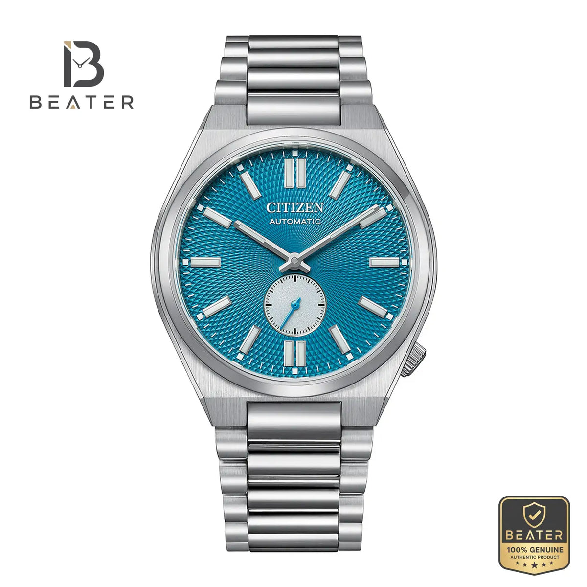 CITIZEN NK5010-51L Men's Light Blue Dial Stainless Steel Bracelet Watch Front Dial View - Beater Main image