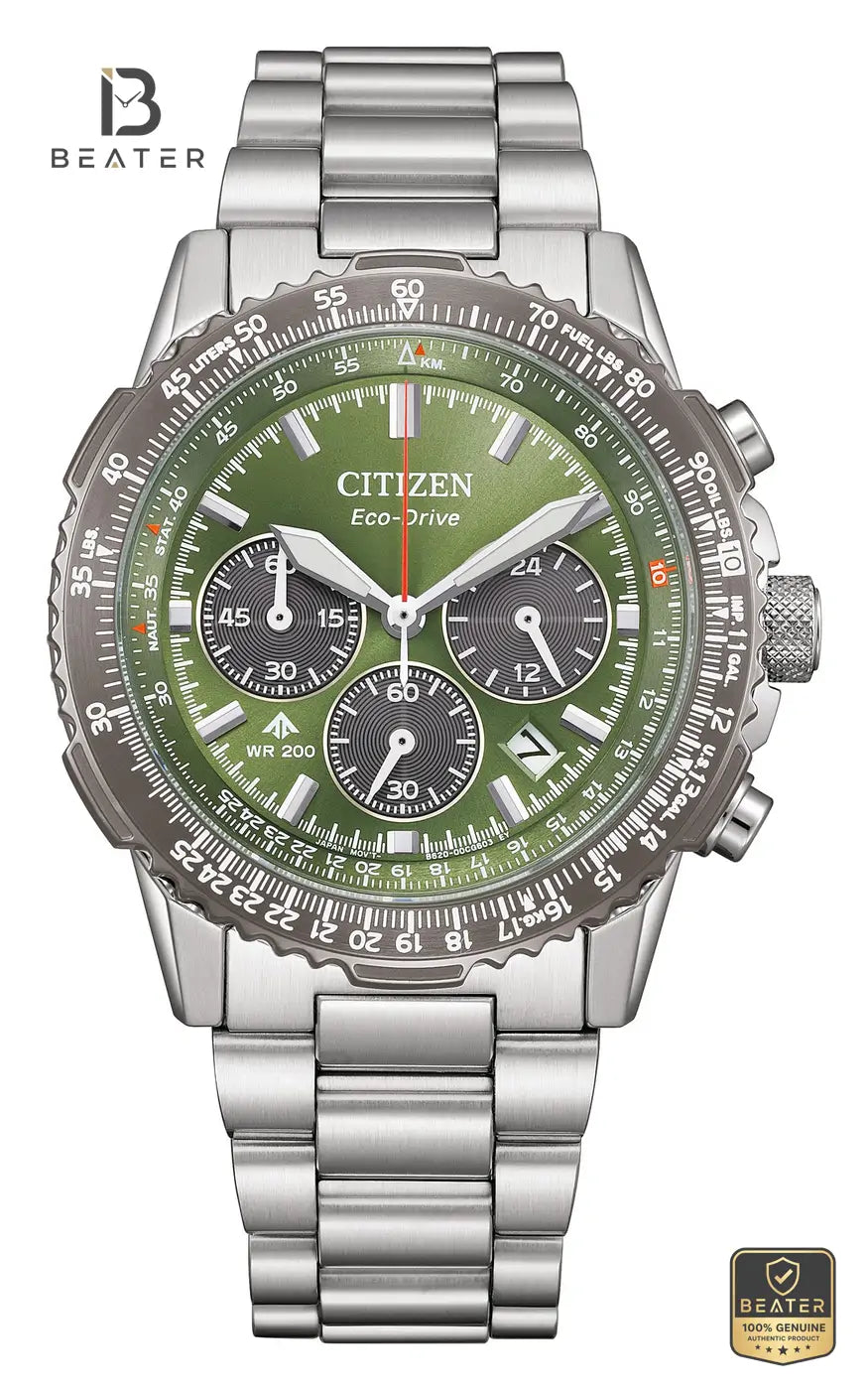 Citizen Promaster Sky CA4664-60W Men's Chronograph Watch Front Dial View - Beater