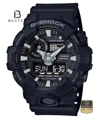 G-SHOCK GA-700-1B Men's Watch Front Dial View - Beater
