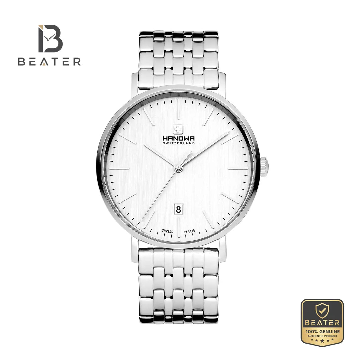 HANOWA HAWGH0001401 Women's Silver Dial Stainless Steel Bracelet Watch Front Dial View - Beater Main image