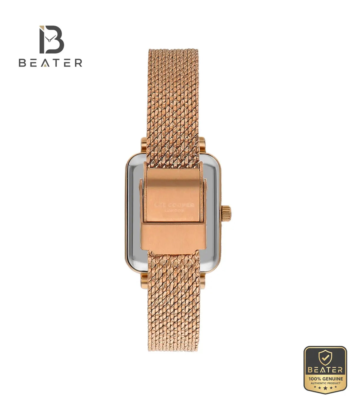Lee Cooper LC07815.470 Rose Gold Mesh Band & Clasp Detail - Beater