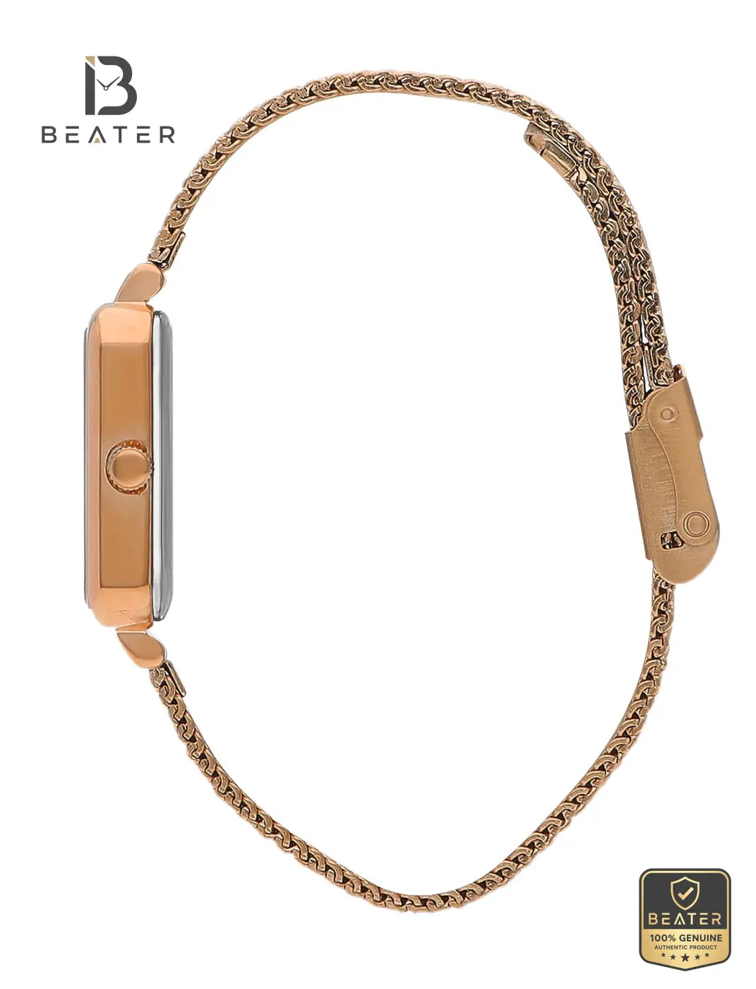 Lee Cooper LC07815.470 Women's Dark Green Malakyt Rose Gold Mesh Strap Watch Secondary image