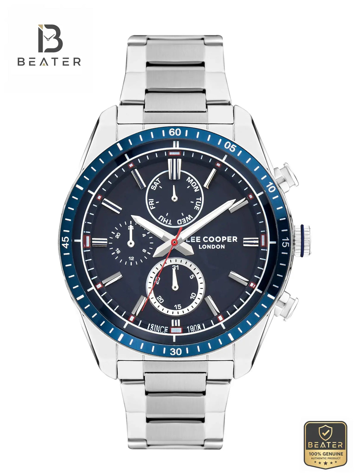 Lee Cooper LC07949.390 Men's Dark Blue Multifunction Watch Front Dial View - Beater Main image
