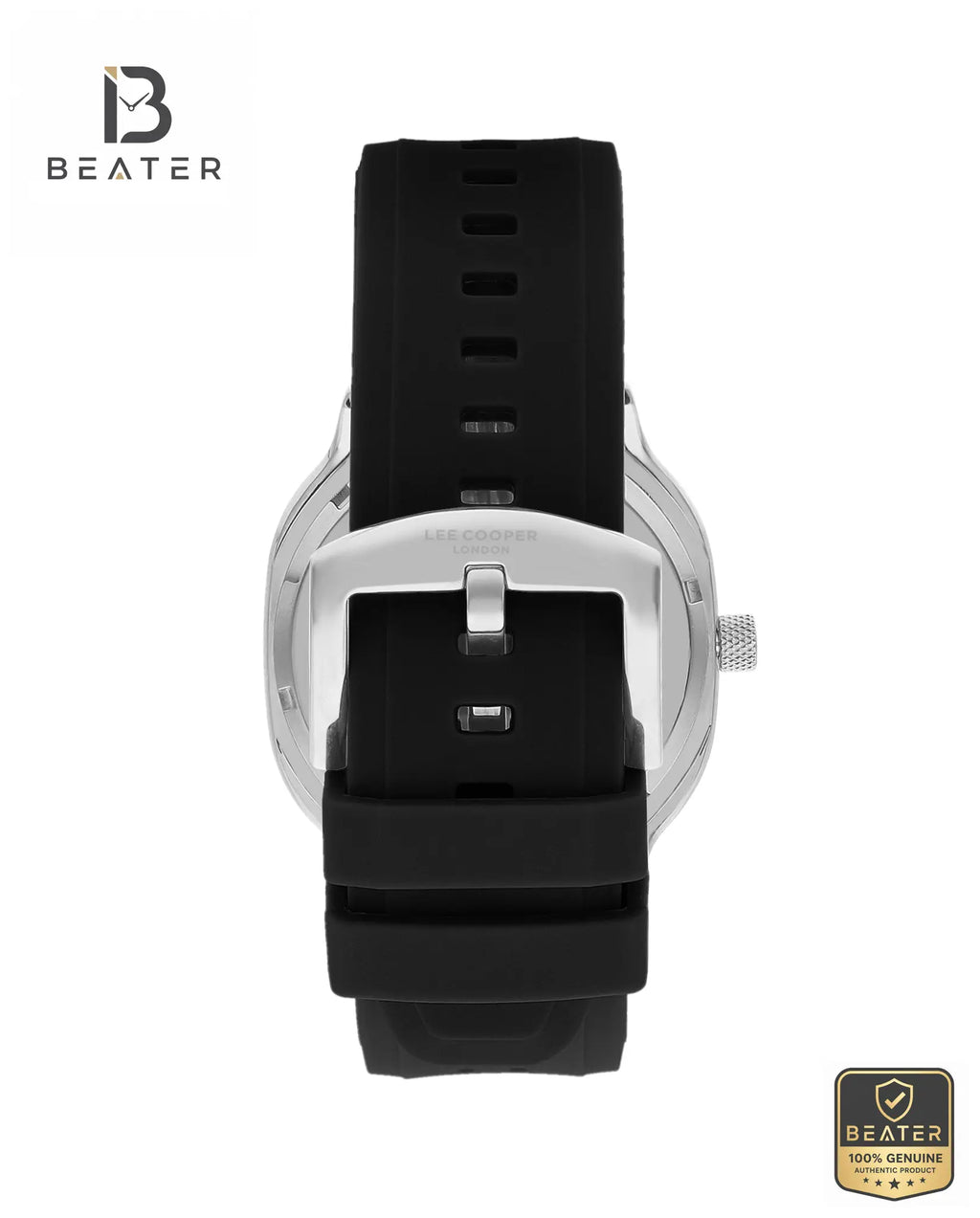 Lee Cooper LC07973.351 Men's Black Silicone Band Detail - Beater