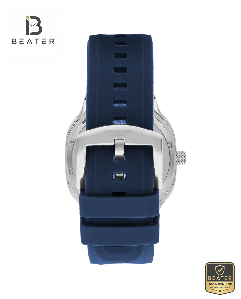 Lee Cooper LC07973.399 Men's Dark Blue Silicon Band Detail - Beater