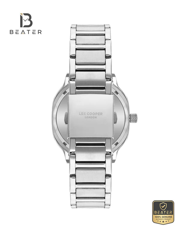 Lee Cooper LC07974.340 Men's Silver Metal Strap and Clasp Detail - Beater