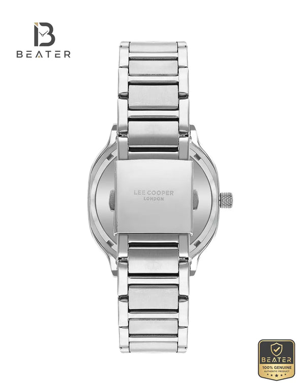 Lee Cooper LC07974.390 Silver Metal Band & Clasp Detail - Beater