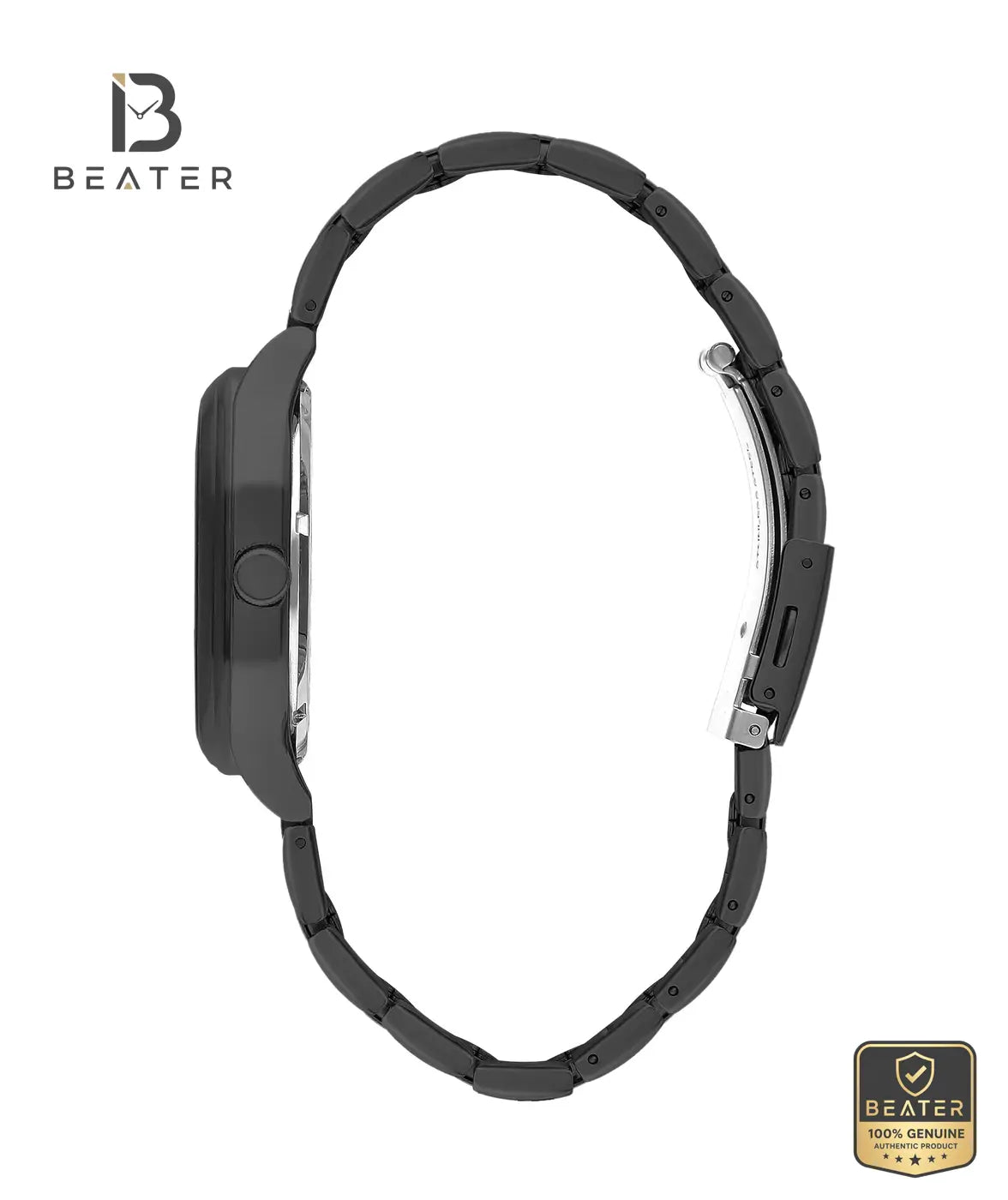 Lee Cooper LC07974.650 Men's Black Square Case & Bezel Profile - Beater