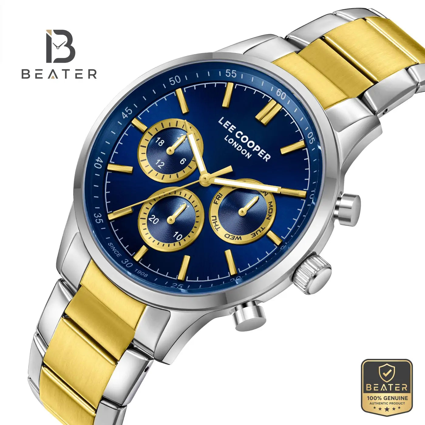 Lee Cooper LC07998.290 Men's Dark Blue Metal Bracelet Watch Secondary image