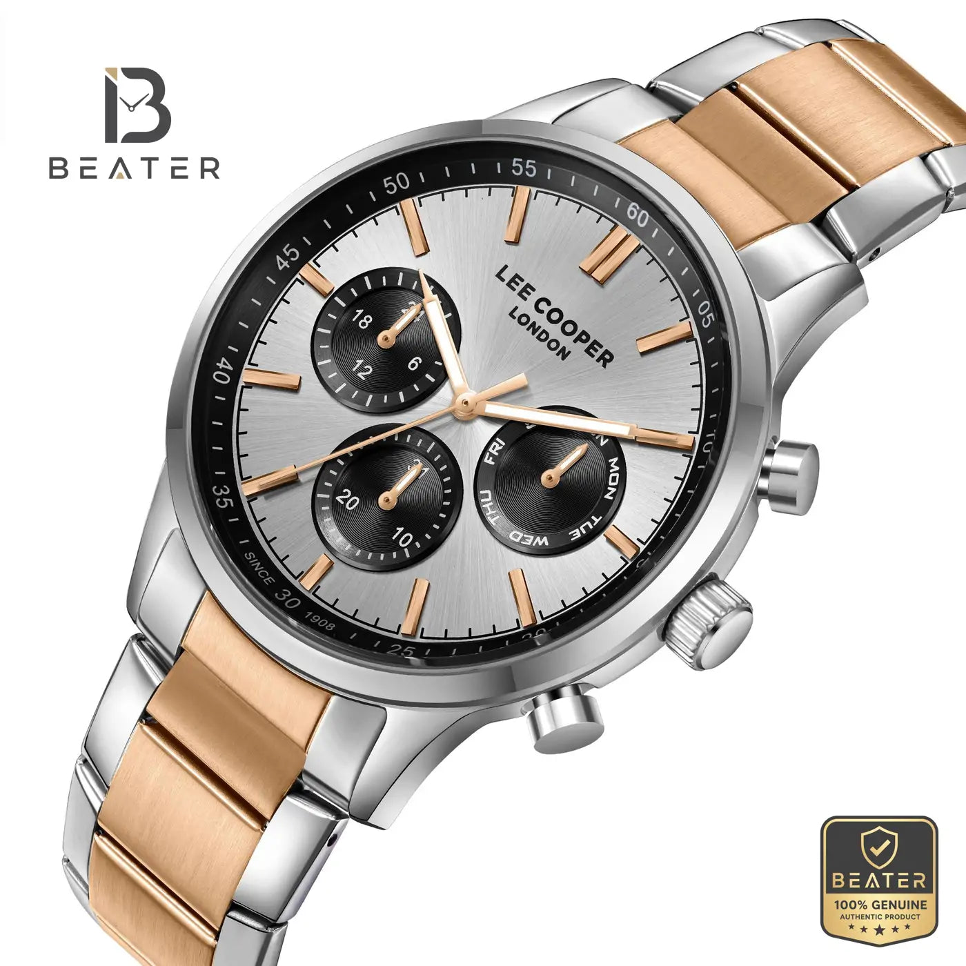 Lee Cooper LC07998.530 Men's Silver Metal Bracelet Watch Secondary image