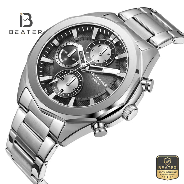 Lee Cooper LC08005.350 Men's Black Dial Case & Bezel Profile - Beater