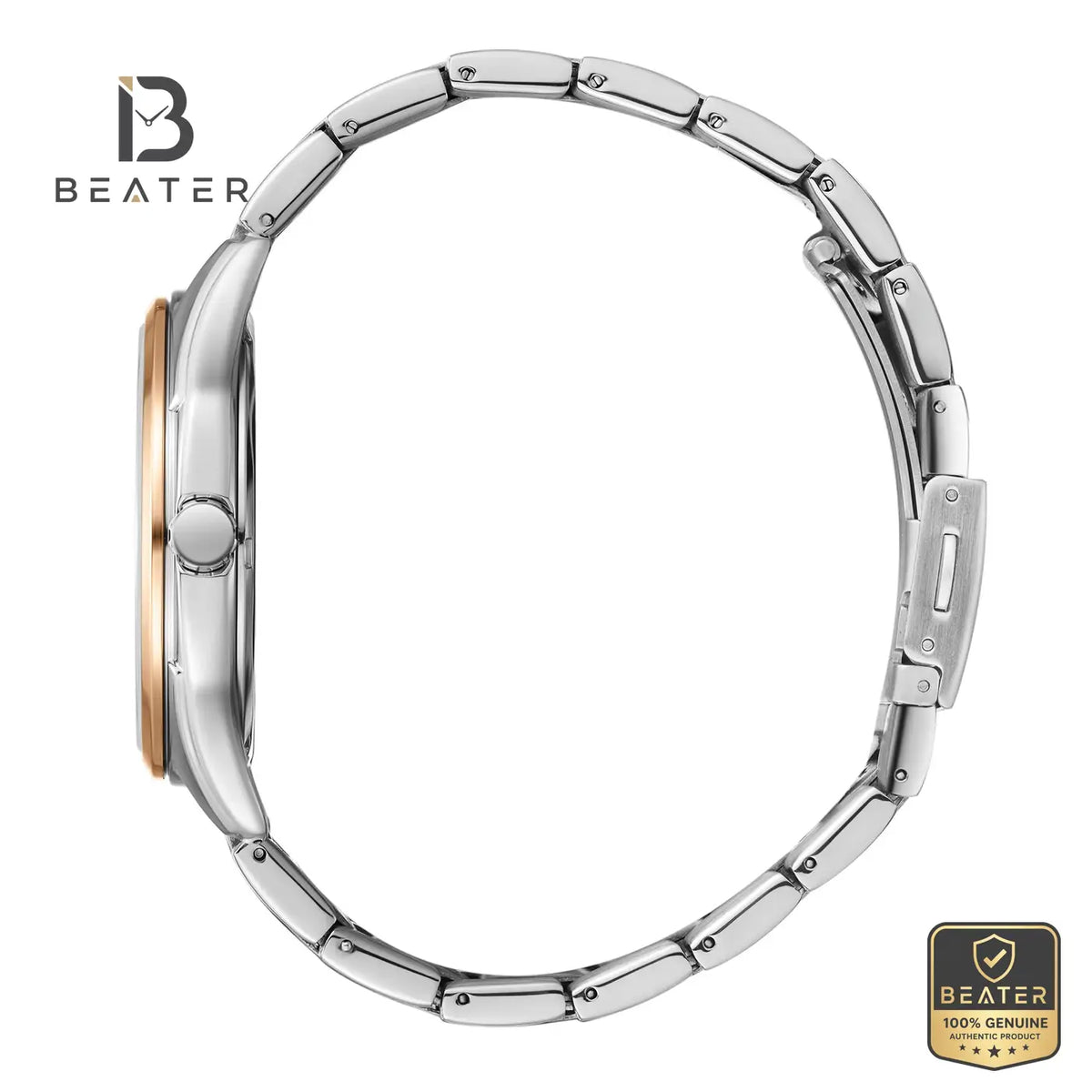 Lee Cooper LC08007.530 Men's Watch Silver and Rose Gold Case View - Beater