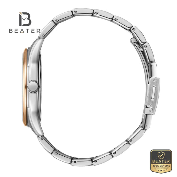 Lee Cooper LC08007.530 Men's Watch Silver and Rose Gold Case View - Beater