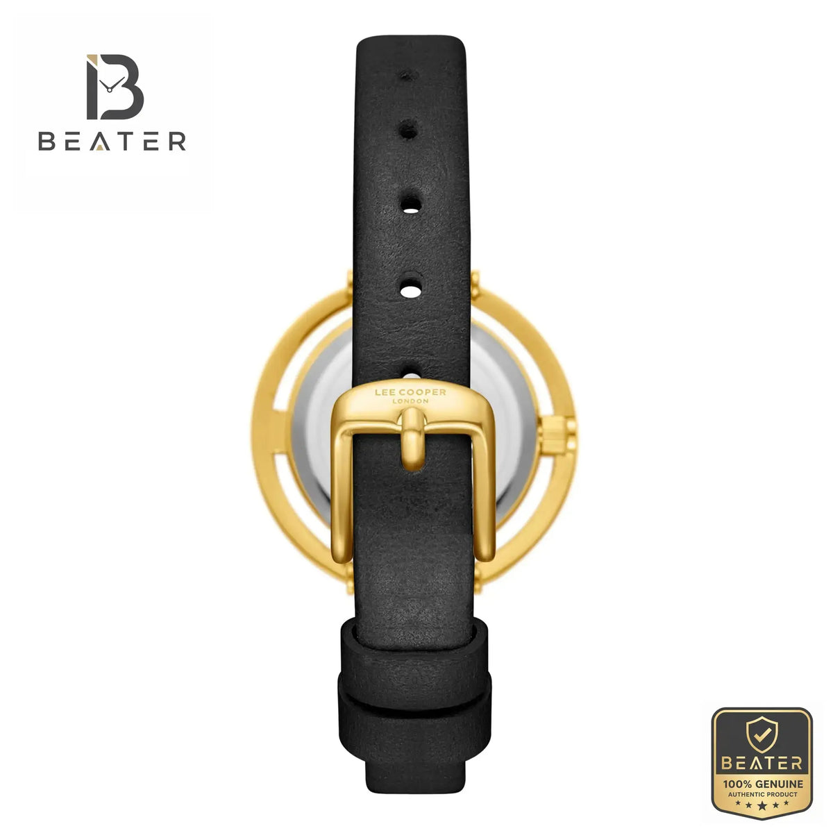 Lee Cooper LC08034.171 Women's Black Leather Band Detail - Beater