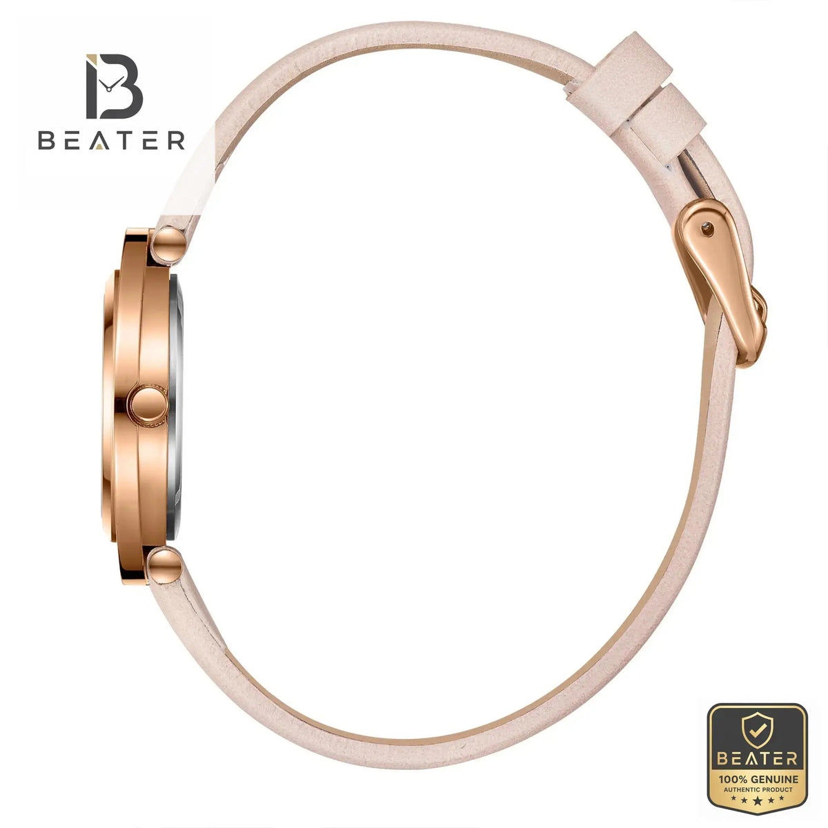 Lee Cooper LC08034.424 Women's Light Brown Leather Band Detail - Beater