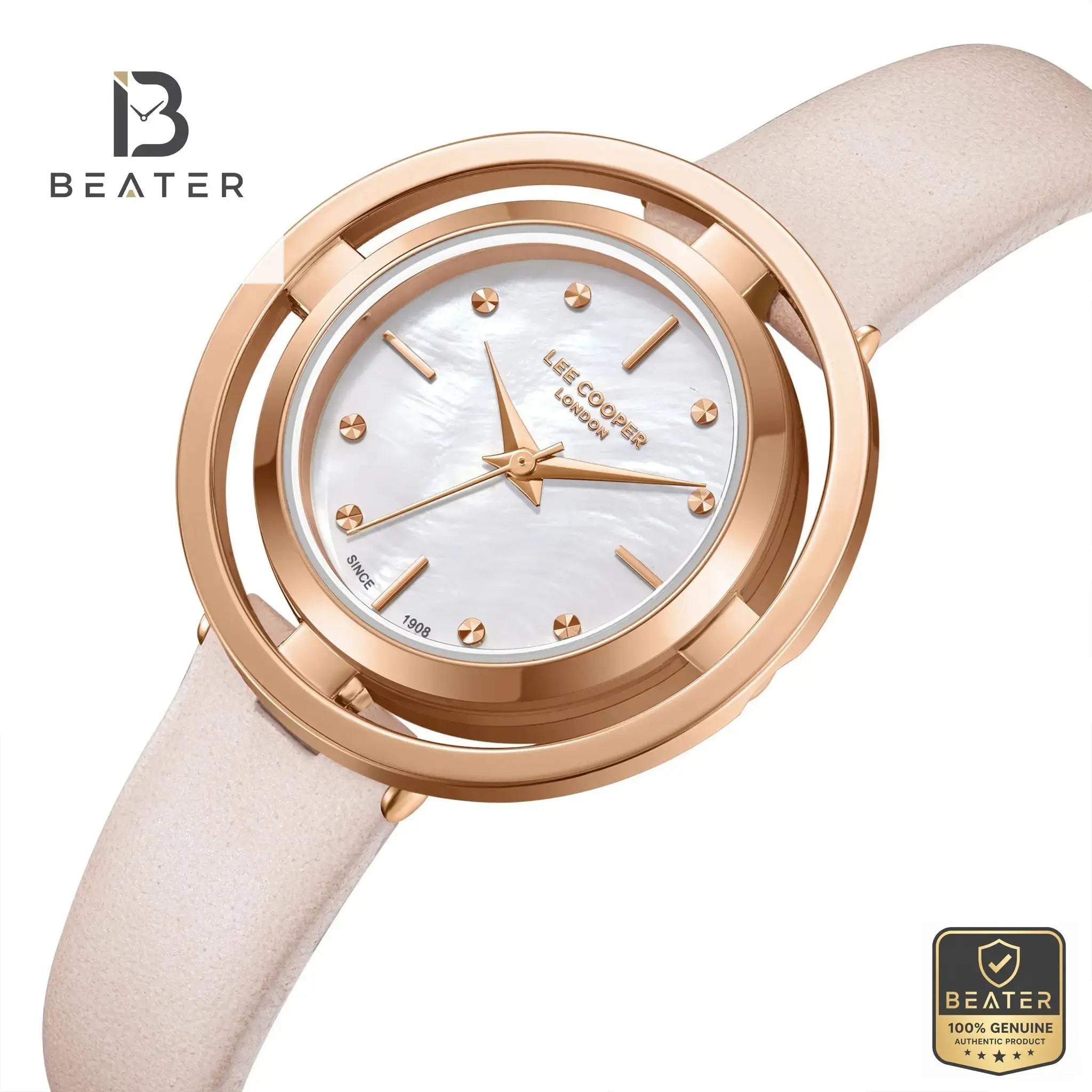 Lee Cooper LC08034.424 Women's MOP Leather Strap Watch Secondary image