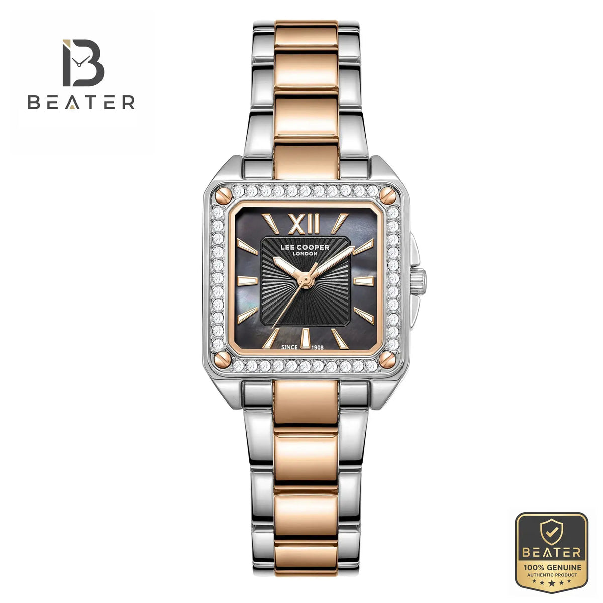 Lee Cooper LC08127.560 Women's Gun Dial Metal Bracelet Watch Front View - Beater Main image